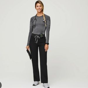 FIGS High Waisted Livingston Pants in Black